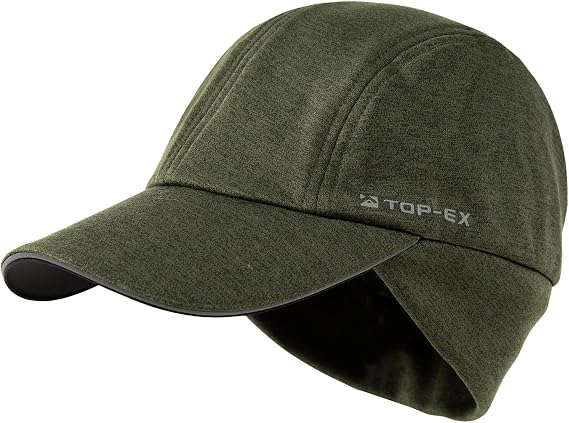 Women's Water-Repellent Winter Ponytail Baseball Cap with Fleece Ear Flaps