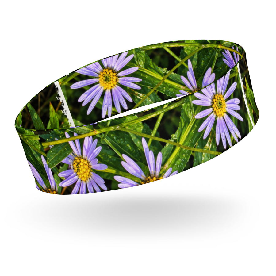 Blue Wood Aster All-Over Print Headband