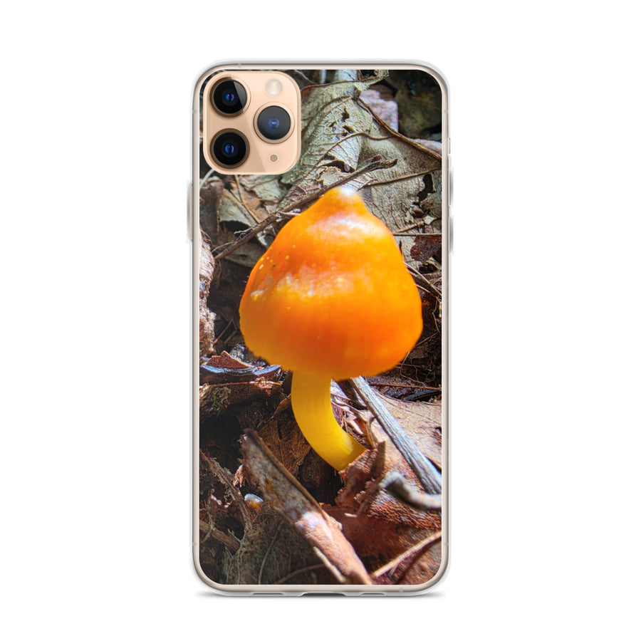 Orange Waxcap (Witch’s Hat) Clear iPhone Case