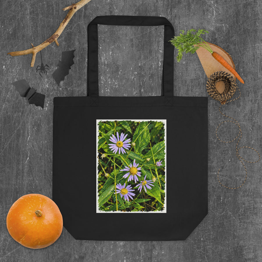 Blue Wood Aster Organic Cotton Tote Bag