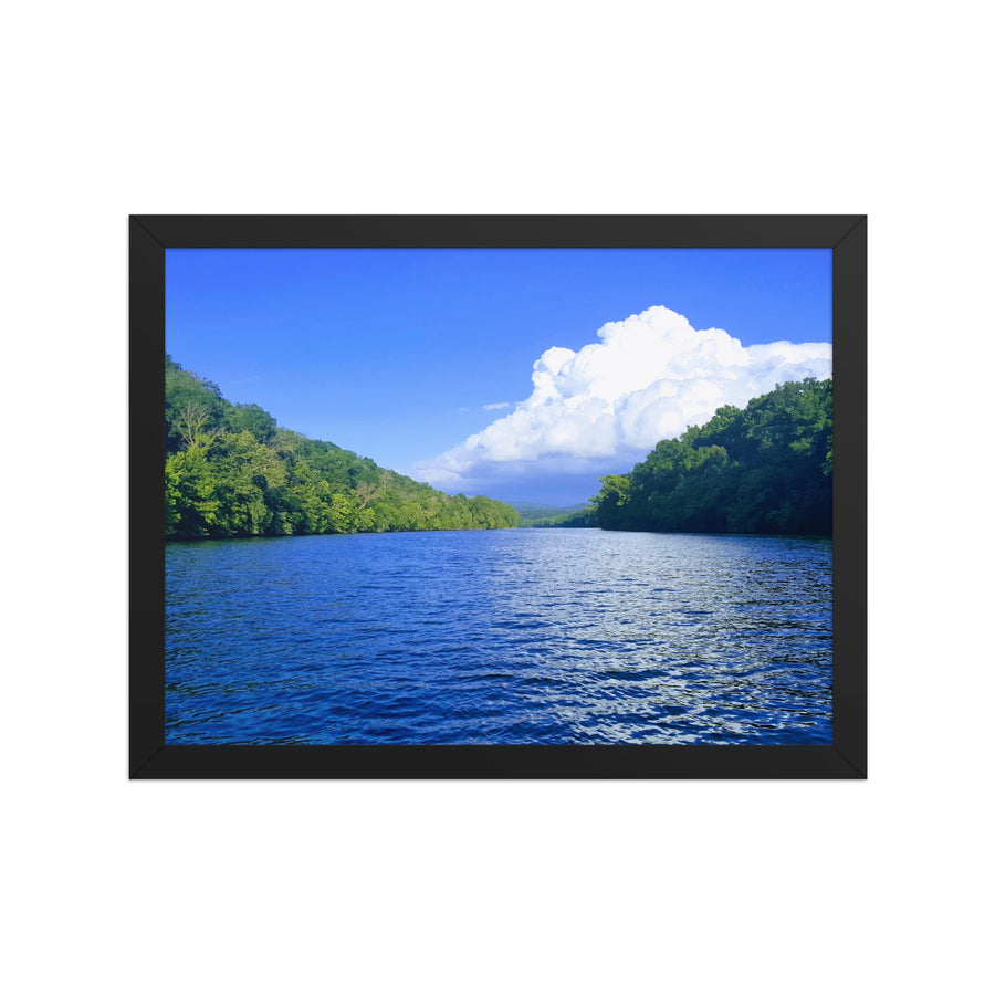 Riverview Lake & Clouds Framed Photo Print