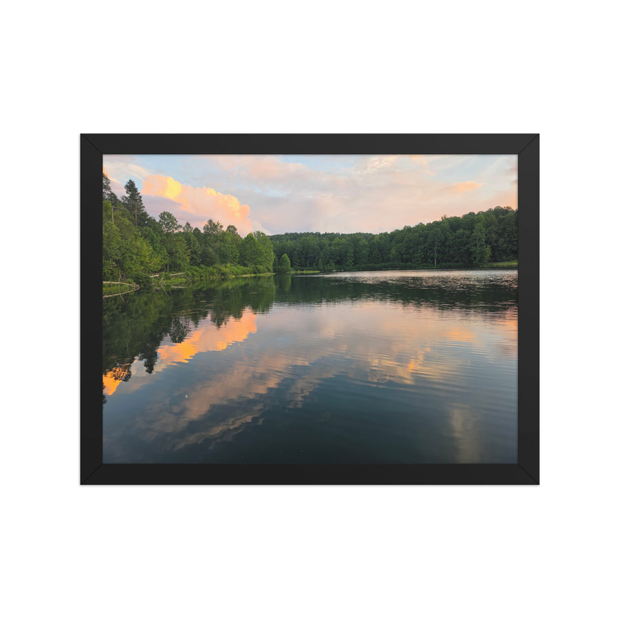 Mountain Reservoir Framed Landscape Photo Print