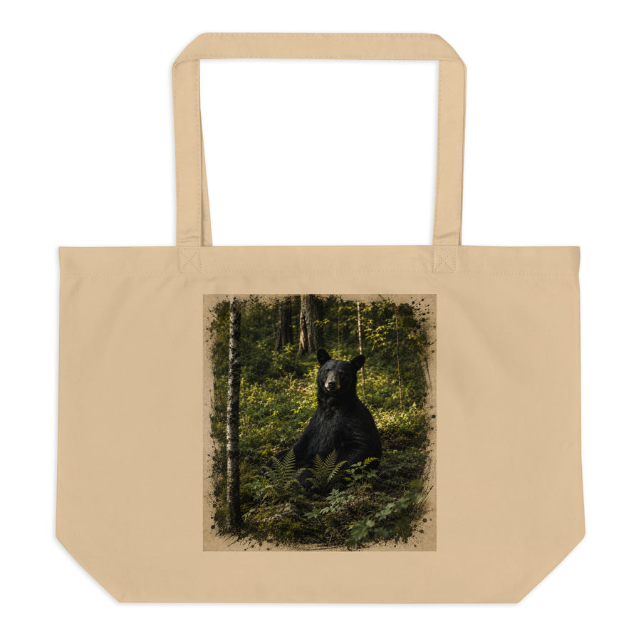 Black Bear Organic Cotton Tote Bag