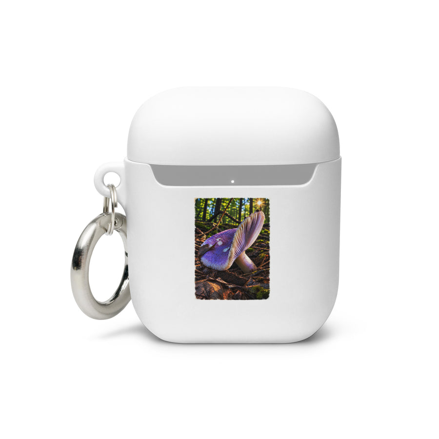 Purple Mushroom Forest AirPods Case with Carabiner